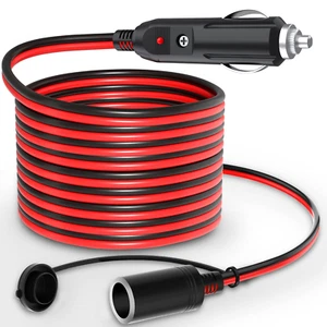 Cigarette Lighter Extension Cord 12V Car Cord Male Plug to Female Socket Cable - Picture 1 of 13