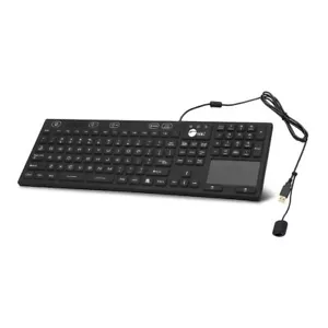 SIIG JK-US0W11-S1 Ind Medical Washable Dustproof 110-Key USB Keyboard w Touchpad - Picture 1 of 8