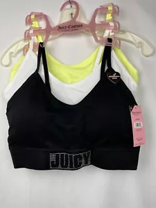 Juego de 3 sujetadores deportivos Juicy talla L nuevos con etiquetas - Imagen 1 de 8