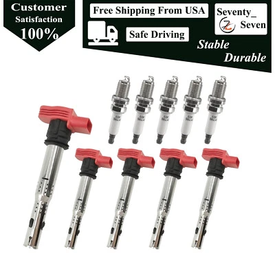 Bobina de encendido y bujía para Volkswagen Beetle Jetta Bora Golf Passat 2,5 L L5 Foto 1 de 4