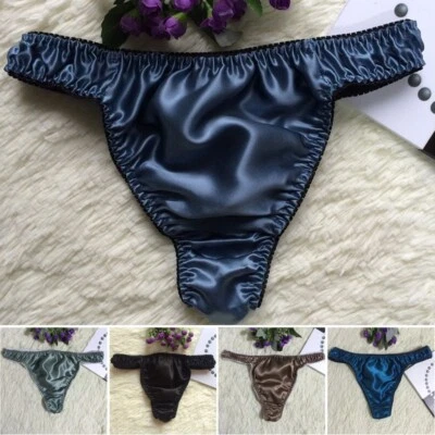 Sexy Mens Latex Rubber Briefs Underwear Bikinis Thong Swim Shorts Panties Tangas - Image 1 of 3