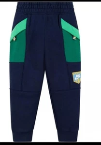 Nike Kids NSW Great Outdoors Fleece Pants Navy Joggers 88J846 Boys Size 7 - Picture 1 of 8