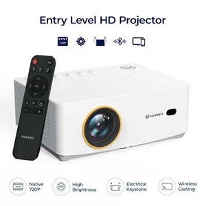 4K Mini Projector 1080P 5G WiFi Bluetooth Video Home Theater 250" Display HDMI - Picture 1 of 12