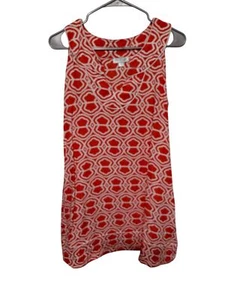 Vestido Escapada Naranja Blanco Bolsillos Cambiantes Cuello en U Mujer Talla M - Imagen 1 de 5