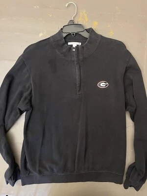 Georgia Bulldogs Cutter & Buck Mens Quarter Zip Pullover Sweater - Image 1 of 2