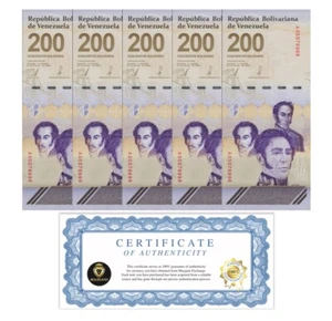 Venezuela 200 Digitales Menge 5 2023/24 zirkuliert 200 Millionen Bolivar USA - Bild 1 von 5