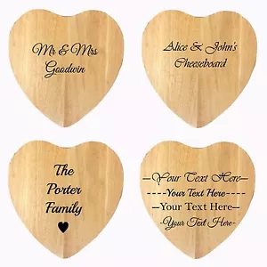 Servizio da Formaggio/Tagliere PERSONALIZZATO Cuore in Legno Inciso - Foto 1 di 7