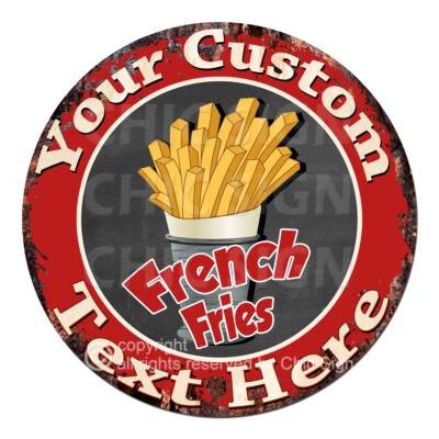 CP-0165 ANY NAME'S Custom Personalized French Fries Metal Sign Decor Gift idea - Image 1 of 2