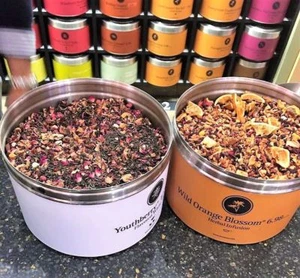 ๐ NEW TEAVANA ๐ 2 OZ YOUTHBERRY &๐ WILD ORANGE BLOSSOM BLENDED SEALED TEA BAG - Picture 1 of 9