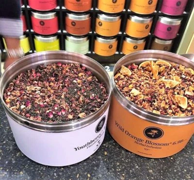 🍓 NEW TEAVANA 🍓 2 OZ YOUTHBERRY &🍊 WILD ORANGE BLOSSOM BLENDED SEALED TEA BAG