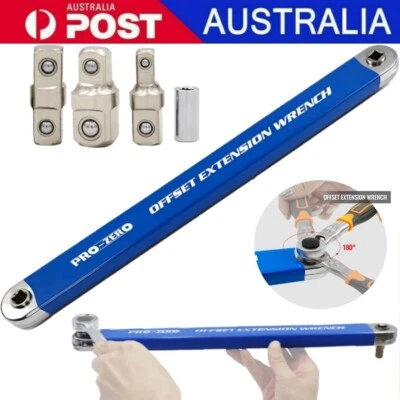 Impact Ready Offset Extension Wrench Tight Reach Extension Wrench Set w/Adapters - image 1 of 4