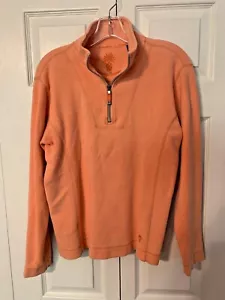 Tommy Bahama Women's Small 4-6 Peach 1/3 Zip Sweatshirt nice - Picture 1 of 3