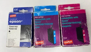 Staples Epson  Ink Cartridge  T044240/T045240 C/M/Y/B 13ml E-31,E32, E33 - Picture 1 of 5