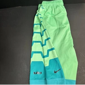 Nike Shorts Boys Size Large Green Blue Swoosh Dri Fit Active Athletic Gym - Picture 1 of 5