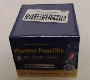 Plantar Fasciitis Heel Relief Cream Organic Herbal Formula Maximum Strength 60ml - Picture 1 of 3