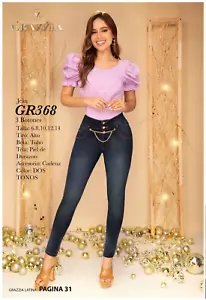 GR368 100 % authentische kolumbianische Push-up-Jeans - Bild 1 von 3