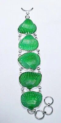 Top Abalone Shell Gemstone Handmade Bracelet Jewelry Bracelet Size 8 inches - Imagem 1 de 4