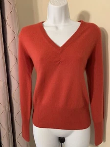 Tweeds Pullover orange 100 % Kaschmir, Damen Small - Bild 1 von 10
