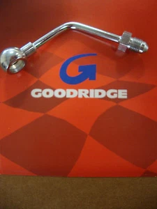 BIG DOG MOTORCYCLES 10mm 60* BRAKE CALIPER BANJO FITTING 3 1/2" CHROME 3/8 AN-3  - Picture 1 of 2