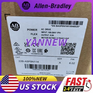 Neu versiegelt 22B-A5P0N114 PowerFlex 40 AC Antrieb 240 VAC 5A Inbus-Bradley - Bild 1 von 5