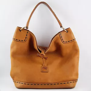 Dooney & Bourke Florentine Leather Toggle Sac NATURAL Tan Large Bag - Picture 1 of 11