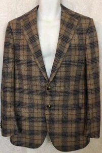 Cesare Attolini Jacket Brown And Navy Wool Two Button Size 40 - Picture 1 of 8