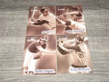 1998 LEGENDS OF THE GAME 4 CARD LOT AL KALINE-JUAN MARICHAL-R.FINGERS-B.WILLIAMS