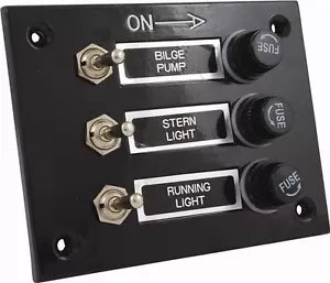 PANNELLO COMANDI di comando elettrico 3 interruttori 12 volt sea impermeabile - Imagen 1 de 1