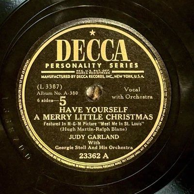 Judy Garland - Decca 78 RPM - “Have Yourself A Merry Little Christmas” Classic! - Image 1 of 4