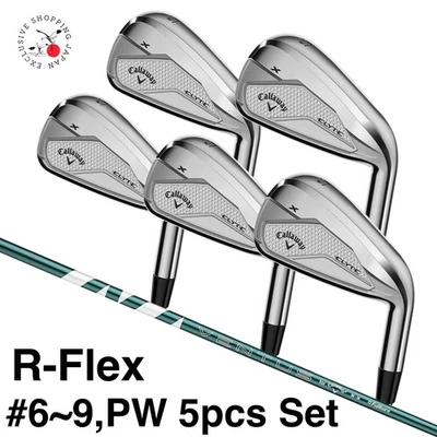 Callaway ELYTE X Iron 5pcs Set #6~9,PW R-Flex VENTUS GREEN 50 Graphite Shaft RH - Image 1 of 4