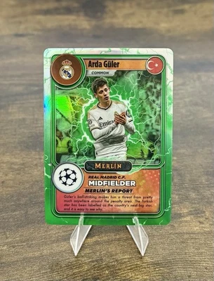 2023-24 Topps Merlin UEFA Arda Guler Merlin's Gamers Lightning Green #MG-15 SP - Image 1 of 4