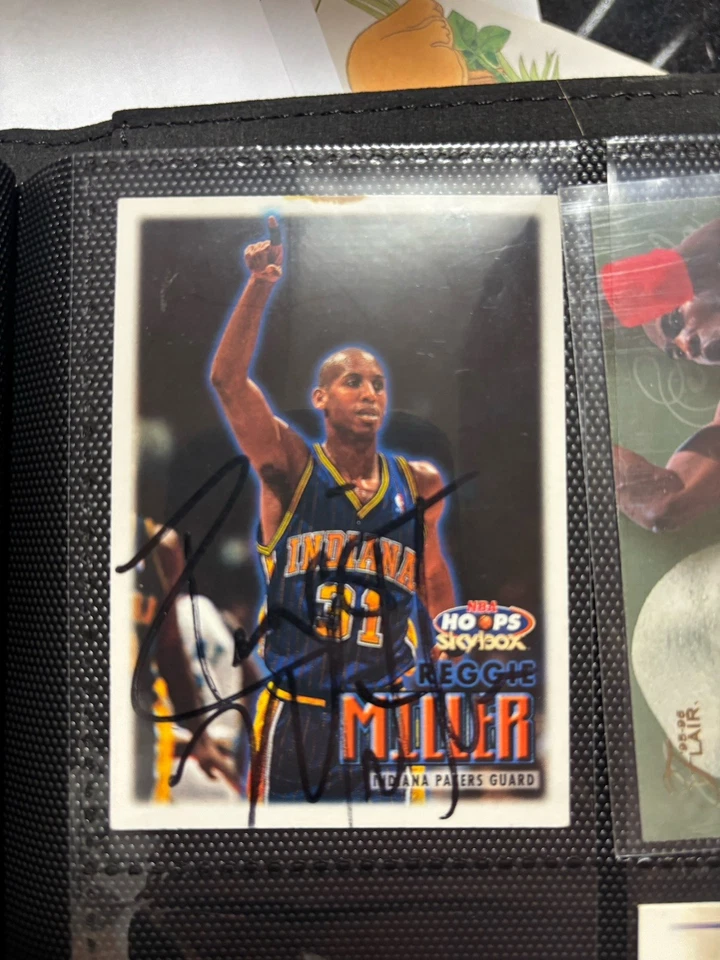 Tarjeta de baloncesto Fleer/Skybox Reggie Miller 1999 autografiada Foto 1 de 1