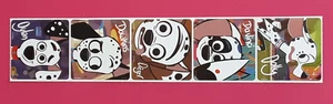 STICKERS: 5 Disney 101 Dalmations Stickers, 2.5" x 2.5" each, Party Favors dog - Picture 1 of 1