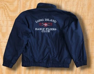 RARE! VINTAGE LONG ISLAND EARLY FLIERS CLUB MENS LARGE AVIATION FLYING JACKET - Picture 1 of 13