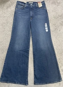 Pantalones de mezclilla para mujer Levi’s Ribcage Bell 32x32 acampanados tiro alto lavado medio nuevos con etiquetas - Imagen 1 de 16