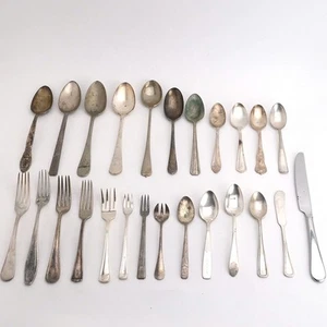 Assorted Hotel Silver & Restaurant Flatware Lot of 25 USN Statler NWA Sheraton - Picture 1 of 7