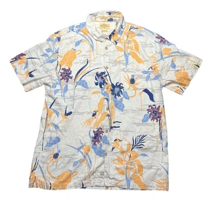 QUIKSILVER Waterman Shirt Men's XL Button Up Hawaiian Pineapple Floral Surf EUC - Picture 1 of 14