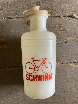 Vintage Schwinn Water Bottle Plastic White  - Image 1 of 4