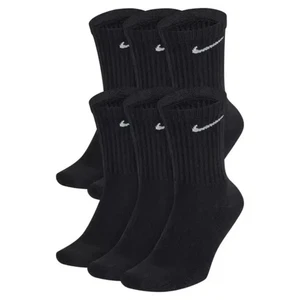 Nike Everyday Cushion Drifit Unisex Crew Socks, 6 Pair-Size MEDIUM (5-8)- Black - Picture 1 of 4
