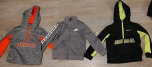 Nike Dri-Fit jackets boys 3T . (2) 1/4 zip & (1)full zip just do it . lot of 3 - Picture 1 of 20
