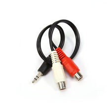 3.5mm AUX Stereo to 2 RCA Female Audio Y Cable Adapter Cord Fit For MP3 iPod