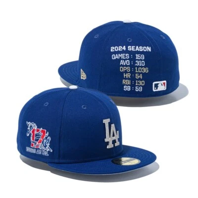 New Era 59FIFTY Los Angeles Dodgers 2024 Stats Pack Dark Royal 14682627 - Image 1 of 4