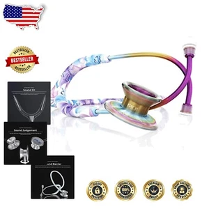 Lightweight Titanium Stethoscope with Dual Head Chestpiece & ComfortSeal Eartips - Picture 1 of 10
