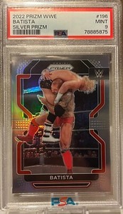 2022 Panini Prizm WWE Batista Silver Prizm PSA 9 HOF!