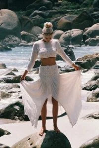 NWT FREE PEOPLE X JEN’S PIRATE BOOTY Sz L SACRED EARTH CONVERTIBLE MAXI SKIRT - Picture 1 of 4
