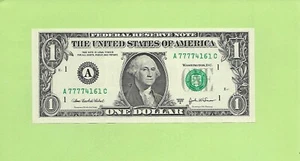 2003A ..UNCIRC $1  A 7777 4161 C  .... 2003A $1  A-C          QUAD NOTE   '7777' - Picture 1 of 2