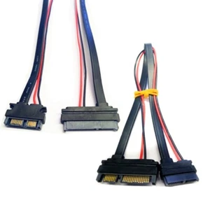 7+15 Pin/7+6 Pin SATA Power Extension Cable Wire Male Female Cord for HDD SSD - Picture 1 of 9
