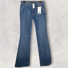 Y2K Frankie B. Flare Blue Jeans Low-Rise Size 4 Cotton Distressed
