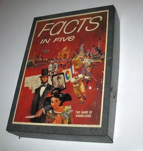 Tablero de estantería completo vintage 1967 Facts In Five The Game of Knowledge 3M - Imagen 1 de 5