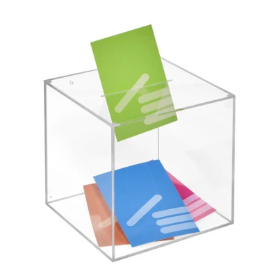 Losbox aus Acrylglas 200x200x200mm / Aktionsbox /Acrylbox / Spendenbox - Bild 1 von 4